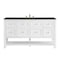 James Martin Vanities Breckenridge 60 in. Single Vanity Cabinet, Bright White w/ 3 CM Parisien Bleu Top 330-V60S-BW-3PBL - alternate 1