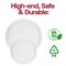 Smarty Had A Party 85 Clear Flat Round Disposable Plastic AppetizerSalad Plates 120 Plates, 120PK 838-CL-CASE - alternate 6