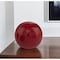 Homeroots 3" Red Aluminum Decorative Orb Tabletop Sculpture 354716 - alternate 2