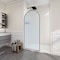 Anzzi Ember Series 74x 34in Framed Arch Fixed Shower Screen Door, Matte Black, 8mm Tempered Fluted Glass SD-AZ18-01MB-FL - alternate 9
