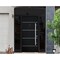 Vdomdoors Steel Door Deux 6083 Black Enamel 2 Sidelight and Transom Window Sidelite Stainless Inserts Entry D DEUX6083EXD-BLK-W12+36+12 x H80+16-LH-I - alternate 4