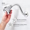 Supplygiant S Shaped Shower Arm with Flange 8 in Stainless Steel with 1/2 in Threated Connector, Chrome Finish 74-TB0TG-D - alternate 4