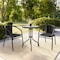 Flash Furniture Lila  Black Rattan Indoor-Outdoor Restaurant Stack Chair, PK2 2-TLH-037-BK-GG - alternate 12