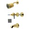 Kingston Brass Triple-Handle Tub and Shower Faucet, Polished Brass KBX8132KPS - alternate 1