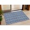 Homeroots 3' X 5' Navy Blue And Ivory Geometric Washable Indoor Outdoor Area Rug 595019 - alternate 1