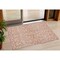 Homeroots 3' X 5' Coral And Ivory Damask Washable Indoor Outdoor Area Rug 595127 - alternate 1