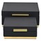 Homeroots Set of Two Black And Gold Square Nesting Decorative Storage Boxes With Lids, 2PK 712922 - alternate 7