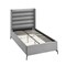 Homeroots Light Gray Velvet Upholstered Full Bed Frame 544929 - alternate 5