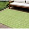 Homeroots 8' X 10' Lime Green And Ivory Striped Washable Indoor Outdoor Area Rug 595880 - alternate 1