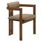 Leisuremod Velo Series Modern Dining Chair in Dark Natural Wood with Taupe Seat VCA-51DTP - alternate 1