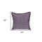 Homeroots 24" Purple and White Cotton Throw Pillow with Fringe 529247 - alternate 4