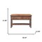 Homeroots 35in Brown Faux Leather and Solid Wood Upholstered Storage Bench With Drawers 723826 - alternate 6
