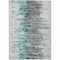 Homeroots 3' X 5' Teal Blue Charcoal And Silver Abstract Washable Indoor Outdoor Area Rug 582410 - alternate 4