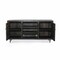 Homeroots 60in Dark Brown Solid Wood Cabinet Enclosed Storage Distressed TV Stand 489504 - alternate 5