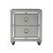 Homeroots 28" Solid and Manufactured Wood And Mirrored Glass Nightstand 383983 - alternate 5