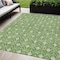 Homeroots 5' X 8' Green And Light Green Geometric Washable Indoor Outdoor Area Rug 596022 - alternate 1