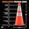 Xpose Safety 28 in Orange Traffic Cone, 10 lb Base with 6 in & 4 in Reflective Collar, PVC, DOT Approved, 24PK OTC28-64-10L-24-X - alternate 5