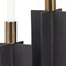 Homeroots Set of Two Black And Gold Geometric Metal Tabletop Taper Candle Holders, 2PK 608536 - alternate 4