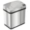 Hls Commercial 2 gal Rectangular Indoor Metal Can, Silver, Touchless Sensor Lid, Stainless Steel, 7 in HLS02SS - alternate 1