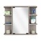 Homeroots 24" Light Gray Wood Floating Single Door Bathroom Vanity And Medicine Cabinet With Mirror 543604 - alternate 1