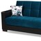 Homeroots 87" Blue Microfiber Sleeper Sofa And Toss Pillows With Brown Legs 607090 - alternate 8