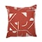 Homeroots 20" Orange and Ivory Geometric Cotton Blend Throw Pillow With Embroidery 549422 - alternate 3
