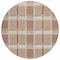 Homeroots 8' Copper Gold And Gray Round Plaid Washable Indoor Outdoor Area Rug 597585 - alternate 3