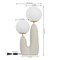 Jonathan Y Oda 17.75" 2-Light Modern Bohemian Resin/Iron/Frosted Glass Danish Cactus LED Table Lamp, Almond/Bras JYL4065C - alternate 3