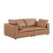 Homeroots 86in Chestnut and Brown Italian Leather Loveseat 720474 - alternate 6