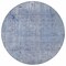 Homeroots 8' Blue And Ivory Round Abstract Washable Indoor Outdoor Area Rug 631061 - alternate 7