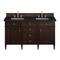 James Martin Vanities Brittany 60" Double Vanity, Burnished Mahogany, w/ 3 CM Phantome Eclos Top 650-V60D-BNM-3PHT - alternate 1