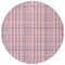 Homeroots 8' Blush Gray And Ivory Round Plaid Washable Indoor Outdoor Area Rug 601460 - alternate 5