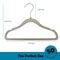 Elama Home 50 Piece Kids Non-Slip Velvet Cloths Hangers with Notched Shoulders in Gray 750124335M - alternate 5