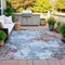 Homeroots 3' X 5' Brown And Sky Blue Abstract Washable Indoor Outdoor Area Rug 631963 - alternate 5