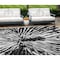 Homeroots 8' X 10' Black Charcoal And Ivory Abstract Washable Indoor Outdoor Area Rug 587995 - alternate 1