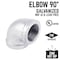 B & K STZ Industries 3 in. FIP each X 3 in. D FIP Galvanized Malleable Iron 90 Degree Elbow 351E90-3 - alternate 4