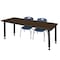 Regency Kee Adjustable Classroom Table W/ 2 Andy Stack Chairs, 66 in W, 30 in L, Neo Walnut MT6630NWAPBK45NV - alternate 1