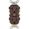 Leviton Duplex Receptacle, 2-Pole, 20 A, 125 VAC, Side Wiring, NEMA: 5-20R, Brown 0CR20-00S - alternate 3