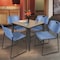Regency Square Kahlo Breakroom Table W/ 4 Zeng Stack Chairs, 36 in W, 36 in L, Noble Oak TPL3636NOBK44BE - alternate 3