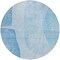 Homeroots 8' Denim Blue And Sky Blue Round Abstract Washable Indoor Outdoor Area Rug 582010 - alternate 3