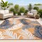 Jonathan Y Montego High-Low Tropical Palm Orange/Navy/Ivory 4 ft. x 6 ft. Indoor/Outdoor Area Rug HWC101A-4 - alternate 1
