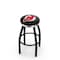 Holland Bar Stool Co 36" Blk Wrinkle New Jersey Devils Swivel Bar Stool, Chrome Ring L8B2C36NJDevl - alternate 1
