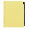 Office Essentials Preprinted Black Leather Tab Dividers, 12-Tab, Jan. to Dec., 11 x 8.5, Buff, 1 Set 11484 - alternate 4