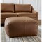 Homeroots 22" Brown Genuine Leather Pouf Ottoman 605990 - alternate 1