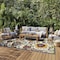 Homeroots 7' X 10' Ivory Green Red And Yellow Floral Indoor Outdoor Area Rug 546691 - alternate 7