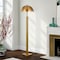 Homeroots 58" Brass Traditional Shaped Floor Lamp With Brass Dome Shade 523516 - alternate 4