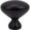 Designperfect 1-1/4 Overall Length Oval Cabinet Knob, Matte/Flat Black DPA-B7KBLK - alternate 1
