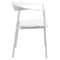 Leisuremod Kora Modern Leather Dining Arm Chair with Iron Legs in White KCW-21W - alternate 6