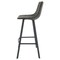 Leisuremod Elland Modern Upholstered Leather Bar Stool with Iron Legs and Footrest, Grey, 2PK ES29GR2 - alternate 6