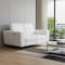 Homeroots 65in White And Black Italian Leather Power Reclining Loveseat 482204 - alternate 6